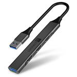 CONNECT IT USB-A hub, (1xUSB-A 3.0, 3xUSB-A 2.0), externí, ANTRACITOVÝ CHU-4050-AN