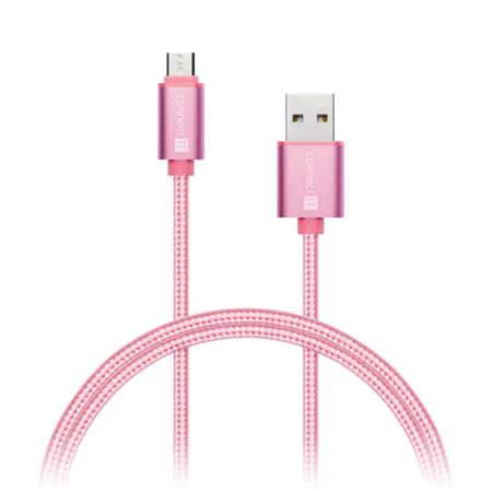 CONNECT IT Wirez Premium Metallic micro USB - USB, rose gold, 1m CI-967