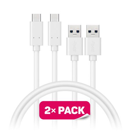 CONNECT IT Wirez USB-C (Type C) - USB, bílý, 1 m (2 ks v balení) CCA-5006-WH