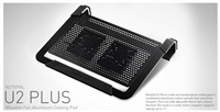 Coolermaster NotePal U2 PLUS , chladiaci ALU podstavec pro NTB 12-17" black, 2x8cm fan R9-NBC-U2PK-GP