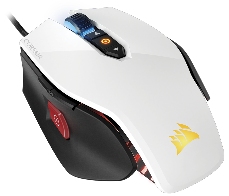 Corsair optická herná myš M65 PRO RGB FPS, 12000 dpi, 8 tlačidiel, biela CH-9300111-EU