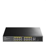 Cudy 16-Port 10/100M PoE+ Switch with 1Gigabit Uplink and 1 Gigabit Combo SFP Port 200W FS1018PS1