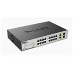 D-Link DES-1018MP 18-Port Fast Ethernet PoE Switch, 16x 10/100 PoE RJ45, 2x combo gigabit RJ45/SFP, PoE budget 246W