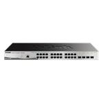 D-Link DGS 1210-28/ME - Přepínač - řízený - 24 x 10/100/1000 + 4 x gigabitů SFP - Lze montovat do r DGS-1210-28/ME