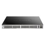 D-Link DGS-3130-54PS L3 Stck. Mng. PoE switch, 48x GbE PoE+, 2x 10G RJ-45, 2x 10G SFP+, PoE 370W DGS-3130-54PS/E