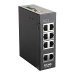 D-Link DIS 100E-8W - Přepínač - neřízený - 8 x 10/100 - lze montovat na konzolu DIN, pro připevnění DIS-100E-8W