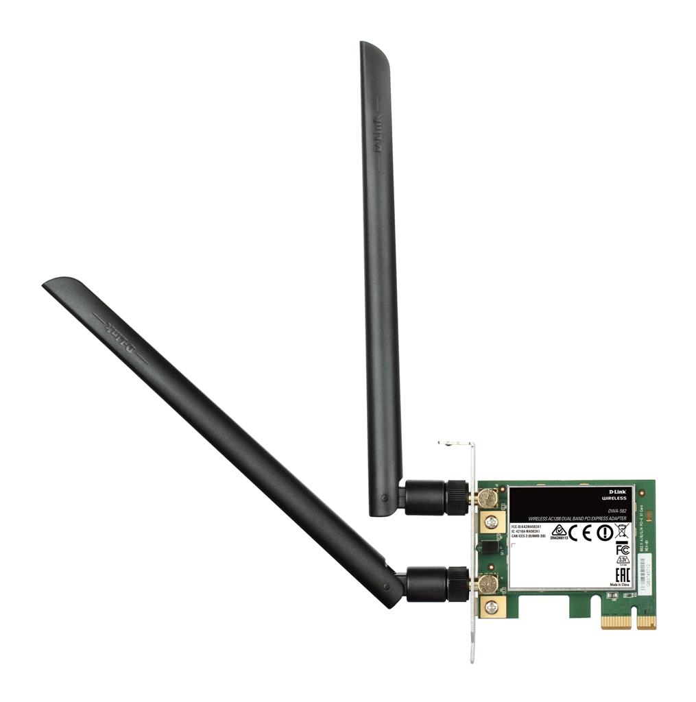 D-Link Wireless AC1200 DWA-582 - Síťový adaptér - PCIe nízký profil - 802.11ac