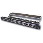 DATACOM Patch panel 19" STP 24 port CAT6A LSA 1U BK (3x8p) / VL 3131