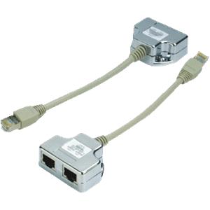 DATACOM Rozbočka 1xRJ45 na 1xRJ11+RJ45 STP Cat5e 4252