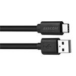 Datový a nabíjecí kabel USB - USB Type-C, 100cm, černá