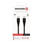 DATOVÝ KABEL SWISSTEN USB-C / LIGHTNING 0,4 M ČERNÝ 71506512