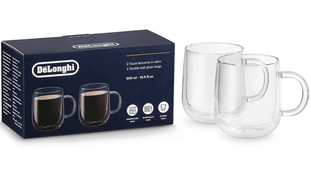 De Longhi Poháre na kávu - Double wall sada 2ks 500ml DLSC327