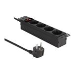 DELOCK, 103 Power Socket 4-way with protective c 66817