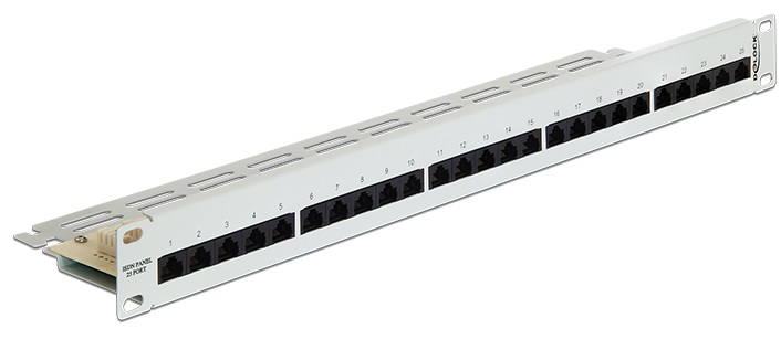 Delock 19" Patch Panel 25 Portů Cat.3 ISDN šedý 43113