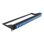 DELOCK, 193 Fibre Patch Panel 24 port LC Quad bl 43398