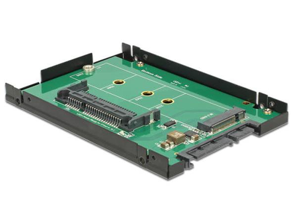 Delock 2.5” Konverter SATA 22 Pin > 1 x M.2 / 1 x CFast - 9,5 mm Gehäuse 62944