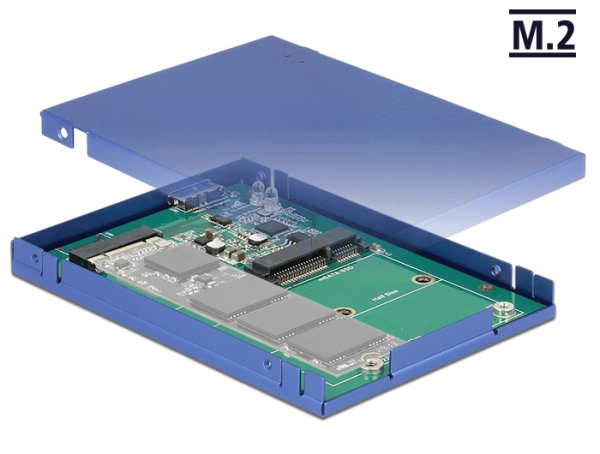 Delock 2.5” Konvertor USB 3.1 Micro-B samice > M.2 / mSATA s pouzdrem 62731