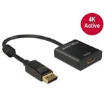 DeLOCK Adapter Displayport 1.2 male > HDMI female 4K Active - Nástroj pro převod videa - Parade PS1 62607