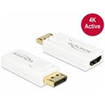 Delock Adaptér Displayport 1.2 samec > HDMI samice 4K aktivní bílá 65580