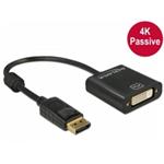 DeLOCK - Adaptér DisplayPort - DisplayPort (M) do DVI-I (F) - 20 cm - černá 62601