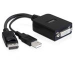 DeLOCK - Adaptér DisplayPort - dva spoje - DVI-I (F) do DVI-I, USB (pouze napájení) (M) - 23 cm - a 61855