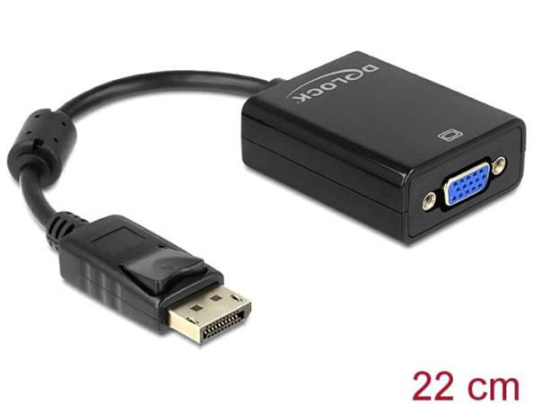 DeLOCK Adapter Displayport male > VGA 15 pin female - Adaptér VGA) - DisplayPort (M) do HD-15 (VGA) 61848