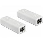 Delock adaptér Displayport mini samice / samice, bílá 65450