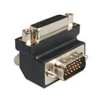 DeLOCK Adapter DVI 24+5 female / VGA 15 pin male 90°angled - Adaptér VGA) - HD-15 (VGA) (M) do DVI- 65425