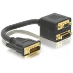 Delock Adaptér DVI-I (Dual Link) samec na DVI-I (Dual Link) a VGA samice 65052