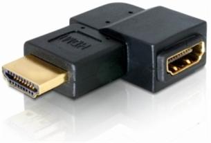 Delock adaptér HDMI A samec/samice, pravoúhlý, vlevo