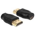 Delock adaptér HDMI-D micro (F) -> HDMI-A (M) 65507