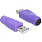 DeLock - Adaptér klávesnice / myši - PS/2 (F) do USB (M)