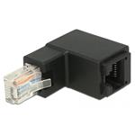 Delock Adaptér RJ45 samec pravoúhlý > RJ45 samice Cat.6 UTP