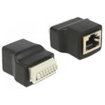 Delock adaptér RJ45 samice > Terminal Block 8 pin s tlačítkem 65527