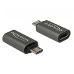 Delock Adaptér USB 2.0 Micro-B samec na USB Type-C™ 2.0 samice antracit 65927