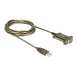 DeLock Adapter USB 2.0 Type-A > 1 x Serial DB9 RS-232 - Sériový adaptér - USB - RS-232 x 1 - průhle 64073