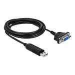 DELOCK, Adapter USB 2.0 Type-A to 1 x Serial RS- 66281