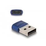 Delock Adaptér USB 2.0, ze zástrčkového konektoru USB Typu-A na zásuvkový konektor USB Type-C™, modrá 60051