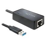 DeLock Adapter USB 3.0 > Gigabit LAN 10/100/1000 Mb/s - Sí?ový adaptér - USB 3.0 - Gigabit Ethernet 62121