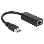 DeLock Adapter USB 3.0 > Gigabit LAN 10/100/1000 Mb/s - Sí?ový adaptér - USB 3.0 - Gigabit Ethernet 62616