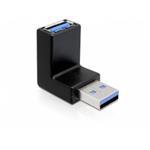 DeLock adaptér USB 3.0 samec - USB 3.0 samice pod úhelem 270° vertikálně 65340