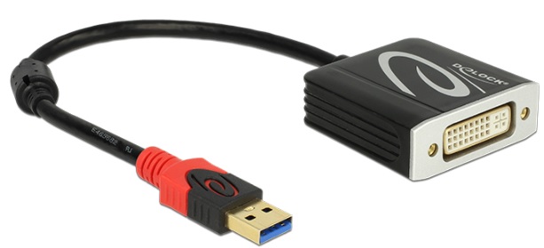 Delock Adapter USB 3.0 Type-A male > DVI female 62737