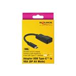 DeLOCK Adapter USB Type-C male > VGA female - Nástroj pro převod videa - Chrontel CH7212 - USB-C - 63923