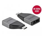 Delock Adaptér USB Type-C™ na DisplayPort (DP Alt Mód) 4K 60 Hz – kompaktní konstrukce 64120