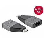 Delock Adaptér USB Type-C™ na HDMI (DP Alt Mód) 4K 60 Hz + HDR – kompaktní konstrukce 64119