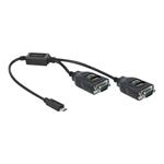 DELOCK, Adapter USB Type-C to 2 x Serial RS-232 90494