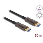 Delock Aktivní optický kabel HDMI s kovovým pancéřováním, 8K 60 Hz, 50 m 86034