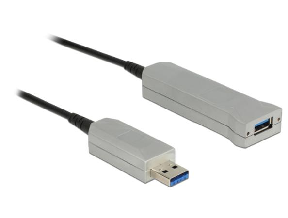 Delock aktivní optický kabel USB 3.0-A samec > USB 3.0-A samice 20 m 83739