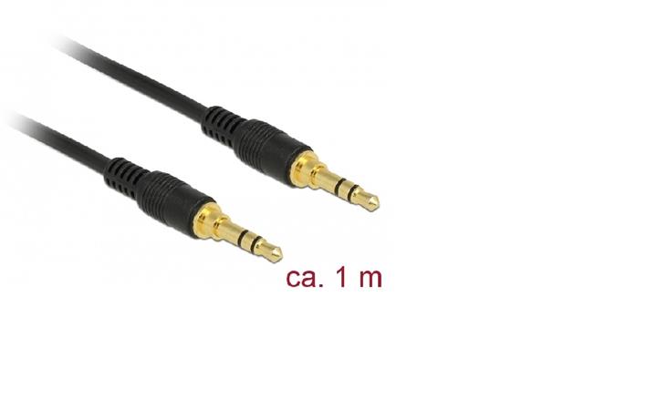 DeLOCK - Audio kabel - stereo mini jack (M) do stereo mini jack (M) - 1 m - černá 85547