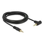 DeLOCK - Audio kabel - stereo mini jack (M) do stereo mini jack (M) - 3 m - černá - úhlový konektor 83758